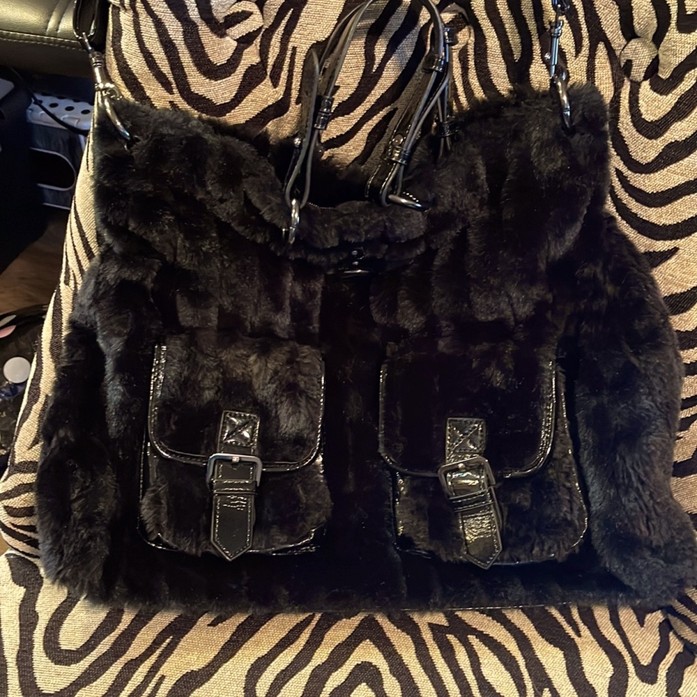 Fur handbag